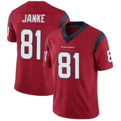 Houston Texans Men's Limited Red Alternate Vapor Untouchable Jersey (81 Jaxon Janke)