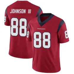 Houston Texans Men's Limited Red Alternate Vapor Untouchable Jersey (88 Johnny Johnson III)