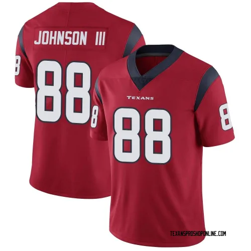 Houston Texans Men's Limited Red Alternate Vapor Untouchable Jersey (88 Johnny Johnson III)