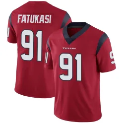 Houston Texans Men's Limited Red Alternate Vapor Untouchable Jersey (91 Folorunso Fatukasi)