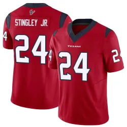 Houston Texans Men's Limited Red Vapor F.U.S.E. Jersey (24 Derek Stingley Jr.)