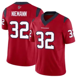 Houston Texans Men's Limited Red Vapor F.U.S.E. Jersey (32 Nick Niemann)