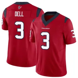 Houston Texans Men's Limited Red Vapor F.U.S.E. Jersey (3 Tank Dell)