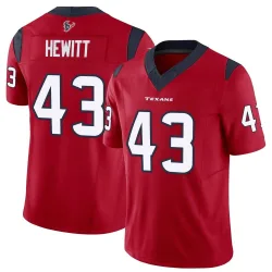 Houston Texans Men's Limited Red Vapor F.U.S.E. Jersey (43 Neville Hewitt)