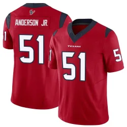 Houston Texans Men's Limited Red Vapor F.U.S.E. Jersey (51 Will Anderson Jr.)