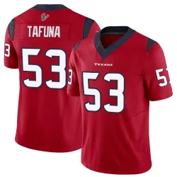 Houston Texans Men's Limited Red Vapor F.U.S.E. Jersey (53 Junior Tafuna)