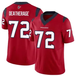 Houston Texans Men's Limited Red Vapor F.U.S.E. Jersey (72 Dylan Deatherage)
