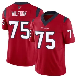 Houston Texans Men's Limited Red Vapor F.U.S.E. Jersey (75 Vince Wilfork)