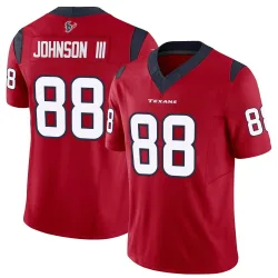 Houston Texans Men's Limited Red Vapor F.U.S.E. Jersey (88 Johnny Johnson III)