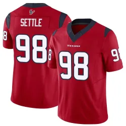 Houston Texans Men's Limited Red Vapor F.U.S.E. Jersey (98 Tim Settle Jr.)