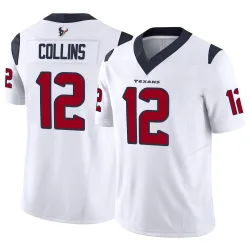 Houston Texans Men's Limited White Vapor F.U.S.E. Jersey (12 Nico Collins)