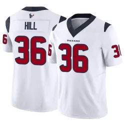 Houston Texans Men's Limited White Vapor F.U.S.E. Jersey (36 Brandon Hill)