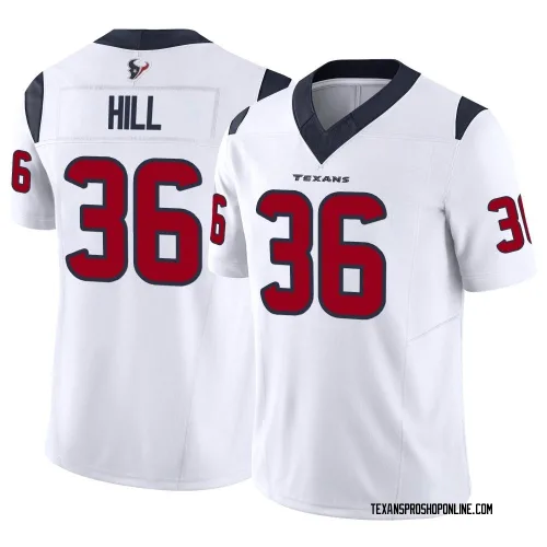 Houston Texans Men's Limited White Vapor F.U.S.E. Jersey (36 Brandon Hill)