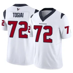 Houston Texans Men's Limited White Vapor F.U.S.E. Jersey (72 Tommy Togiai)