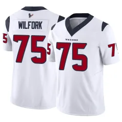 Houston Texans Men's Limited White Vapor F.U.S.E. Jersey (75 Vince Wilfork)