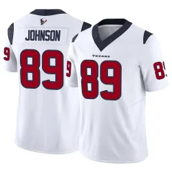 Houston Texans Men's Limited White Vapor F.U.S.E. Jersey (89 Xavier Johnson)