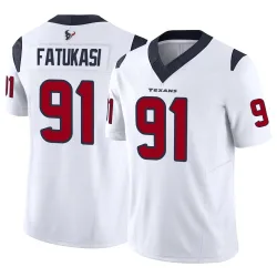 Houston Texans Men's Limited White Vapor F.U.S.E. Jersey (91 Folorunso Fatukasi)