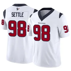 Houston Texans Men's Limited White Vapor F.U.S.E. Jersey (98 Tim Settle Jr.)