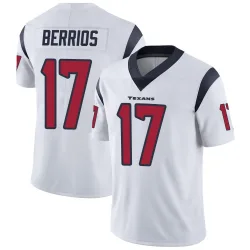 Houston Texans Men's Limited White Vapor Untouchable Jersey (17 Braxton Berrios)