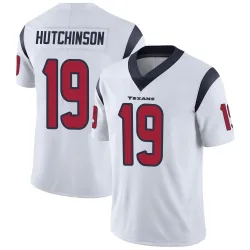 Houston Texans Men's Limited White Vapor Untouchable Jersey (19 Xavier Hutchinson)