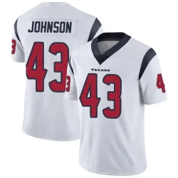 Houston Texans Men's Limited White Vapor Untouchable Jersey (43 Jakob Johnson)