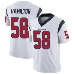 Houston Texans Men's Limited White Vapor Untouchable Jersey (58 Kyonte Hamilton)