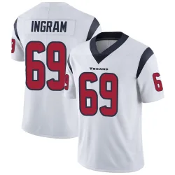 Houston Texans Men's Limited White Vapor Untouchable Jersey (69 Ed Ingram)