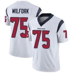 Houston Texans Men's Limited White Vapor Untouchable Jersey (75 Vince Wilfork)