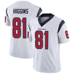 Houston Texans Men's Limited White Vapor Untouchable Jersey (81 Jayden Higgins)