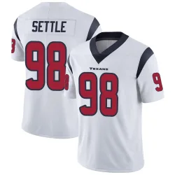 Houston Texans Men's Limited White Vapor Untouchable Jersey (98 Tim Settle Jr.)