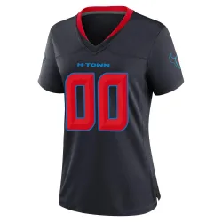 Houston Texans Women's Game Navy 2nd Alternate Jersey (00 Custom)