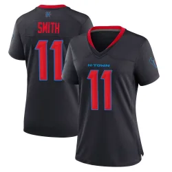 Houston Texans Women's Game Navy 2nd Alternate Jersey (11 Tremon Smith)