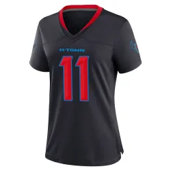 Houston Texans Women's Game Navy 2nd Alternate Jersey (11 Tremon Smith)