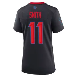Houston Texans Women's Game Navy 2nd Alternate Jersey (11 Tremon Smith)
