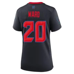 Houston Texans Women's Game Navy 2nd Alternate Jersey (20 Jimmie Ward)