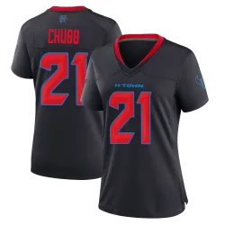 Houston Texans Women's Game Navy 2nd Alternate Jersey (21 Nick Chubb)