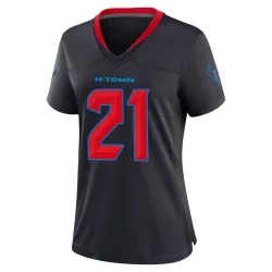 Houston Texans Women's Game Navy 2nd Alternate Jersey (21 Nick Chubb)