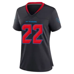Houston Texans Women's Game Navy 2nd Alternate Jersey (22 Jawhar Jordan)