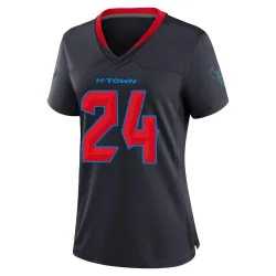 Houston Texans Women's Game Navy 2nd Alternate Jersey (24 Derek Stingley Jr.)