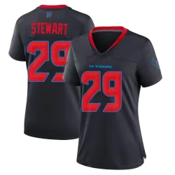 Houston Texans Women's Game Navy 2nd Alternate Jersey (29 M.J. Stewart)