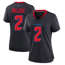 Houston Texans Women's Game Navy 2nd Alternate Jersey (2 Calen Bullock)
