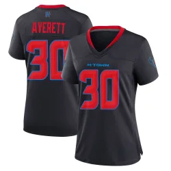 Houston Texans Women's Game Navy 2nd Alternate Jersey (30 Anthony Averett)
