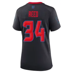 Houston Texans Women's Game Navy 2nd Alternate Jersey (34 Jaylen Reed)