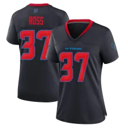 Houston Texans Women's Game Navy 2nd Alternate Jersey (37 D'Angelo Ross)