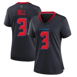 Houston Texans Women's Game Navy 2nd Alternate Jersey (3 Tank Dell)