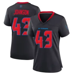 Houston Texans Women's Game Navy 2nd Alternate Jersey (43 Jakob Johnson)