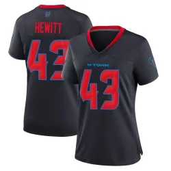 Houston Texans Women's Game Navy 2nd Alternate Jersey (43 Neville Hewitt)