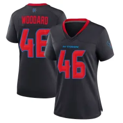 Houston Texans Women's Game Navy 2nd Alternate Jersey (46 Jackson Woodard)