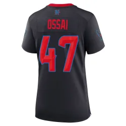 Houston Texans Women's Game Navy 2nd Alternate Jersey (47 K.C. Ossai)