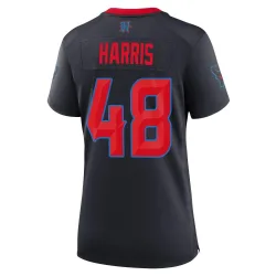 Houston Texans Women's Game Navy 2nd Alternate Jersey (48 Christian Harris)